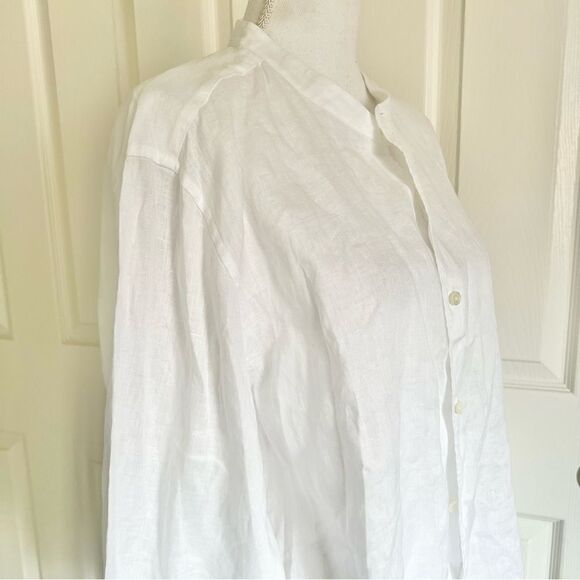 Theory Irving Relaxed Linen White XL NEW MSRP $225 - Picture 5 of 8